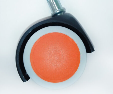 Серый ПУ ролик с оранжевым диском