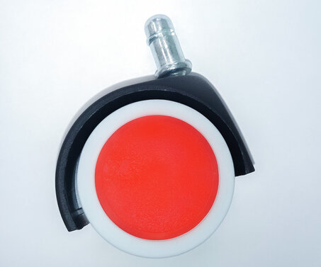 Серый ПУ ролик с красным диском
